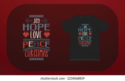 Christmas T-shirt Design Joy Hope Love Peace Christmas