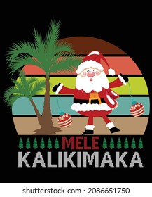 Christmas t-shirt design Mele Kalikimaka

Mele Kalikimaka typography vector t-shirt design. Vector typography t-shirt design in black background.