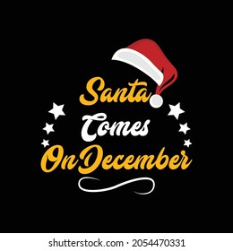 Christmas t-shirt design. Christmas merchandise designs. Christmas typography hand-drawn lettering for apparel fashion. Christian religion quotes saying for print. December, new year, Santa