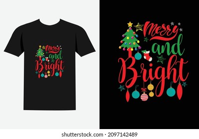 Christmas t-shirt design. Christmas merchandise designs