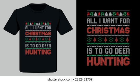Christmas t-shirt Design. Merry Christmas t shirt design.