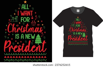 Christmas t-shirt design. Merry Christmas T-shirts. Christmas t-shirt design ready for print fashion Santa Claus cards Christmas Tree Vector Template