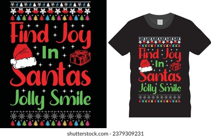 Christmas t-shirt design.  Merry Christmas T-shirts. Christmas t-shirt design ready for print fashion Santa Claus cards Christmas Tree Vector Template