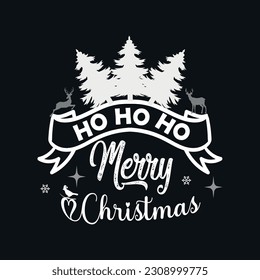 Diseño de camisetas de Navidad. Feliz texto del vector de Navidad. Diseño creativo de camisetas de Navidad. Navidad.