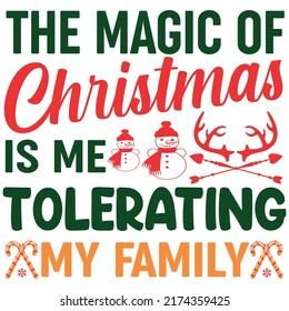Christmas T-shirt design with nice message and design for light color T-shirt