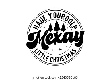 Christmas T-shirt Design, Christmas Round Sing Design, Christmas Logo