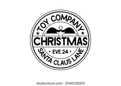 Christmas T-shirt Design, Christmas Round Sing Design, Christmas Logo