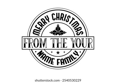 Christmas T-shirt Design, Christmas Round Sing Design, Christmas Logo