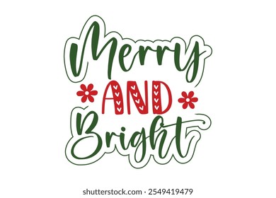 Christmas T-shirt  Design, Christmas sticker Design 