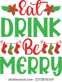 Christmas T-shirt design, Typography design, 