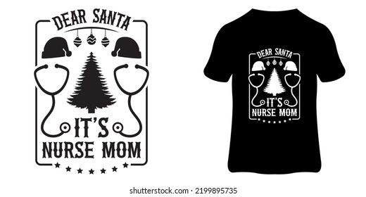 Christmas t-shirt design. Christmas typography, lettering, and print template.