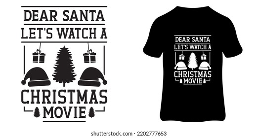 Christmas t-shirt design. Christmas typography, lettering, and print template.