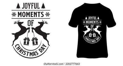 Christmas t-shirt design. Christmas typography, lettering, and print template.