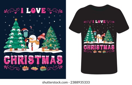 Christmas T-shirt Design, Vector Artwork, Christmas typography T-shirt Design, Trees Shirt, Christmas T-shirt for man's, 