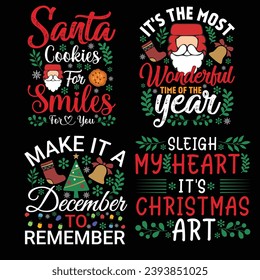 Christmas T-shirt Design vector Concept for Christmas Holiday. - Shutterstock ID 2393851025
