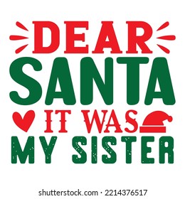 Christmas T-Shirt Design, vector file.