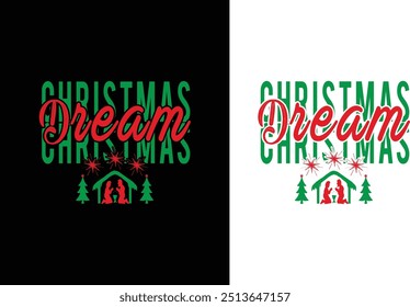  Weihnachten T-Shirt Design Vektor Graphic Template