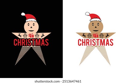  Christmas T-shirt Design Vector Graphic Template