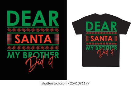 Christmas T-shirt Design Vector | Illustration |
