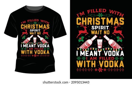 Christmas T-shirt Design, Vintages T-shirt, Vector, Christmas Tree, Happy Christmas Day Gift