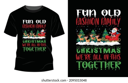 Christmas T-shirt Design, Vintages T-shirt, Vector, Christmas Tree, Happy Christmas Day Gift