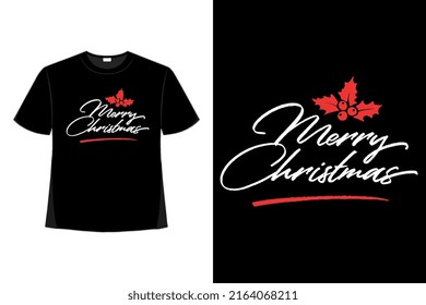 Christmas T-shirt Design, Vintages Tshirt, Vector, Christmas Tree, Happy Christmas Day Gift Christmas Typography T-shirt Design Gift Tshirt. Calligraphy, Isolated Vector Illustration