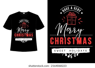 Christmas T-shirt Design, Vintages Tshirt, Vector, Christmas Tree, Happy Christmas Day Gift Christmas Typography T-shirt Design Gift Tshirt. Calligraphy, Isolated Vector Illustration