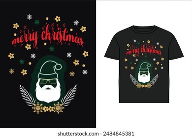 Christmas Tshirt design.Enjoy the magic of christmas.Merry chrismas tshirt design.