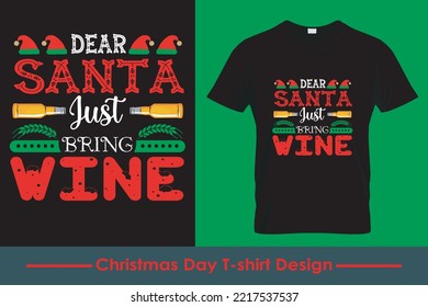 Christmas T-Shirt editable Vector, Xmas greetings cards, invitations. Good for t-shirt, mug, scrap booking, gift, printing press. Holiday quotes. black background