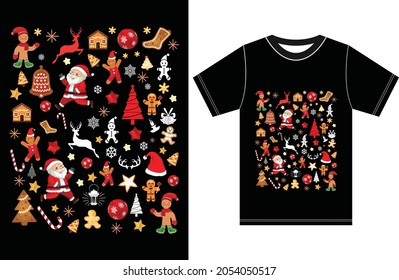 Christmas T-shirt, Holiday Shirt Little Things Favorite Doodles, Christmas Shirt For Women, Christmas Party.