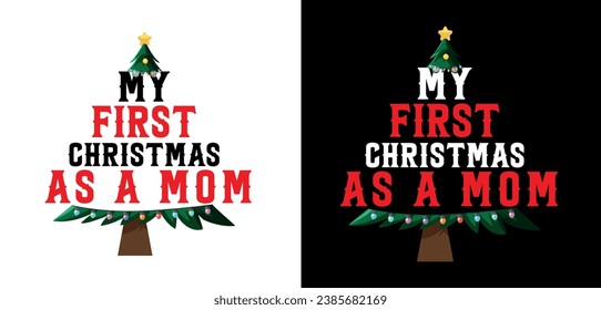 Christmas t-shirt. Merry Christmas Vector text. Creative Christmas t-shirt design. 