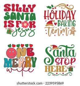 Christmas T-shirt And SVG Design Bundle, Christmas Retro SVG Quotes Design t shirt Bundle, Vector EPS Editable Files, can you download this Design Bundle.