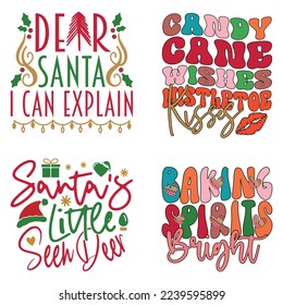 Christmas T-shirt And SVG Design Bundle, Christmas Retro SVG Quotes Design t shirt Bundle, Vector EPS Editable Files, can you download this Design Bundle.