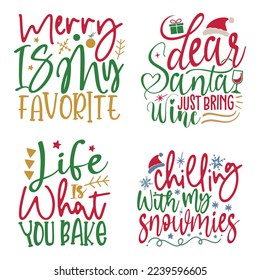 Christmas T-shirt and SVG Design Bundle, Holidays Design Bundle, Winter Christmas SVG files for Cricut, Santa silhouette SVG, Holidays SVG Bundle, Vector EPS Editable Files Bundle.