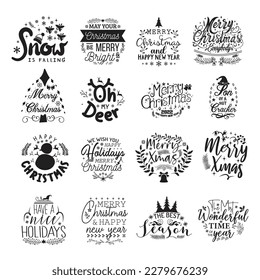 Christmas T-shirt And SVG Design Bundle. Christmas SVG Quotes T shirt Design Bundle, Vector EPS Editable Files, Can You Download This File