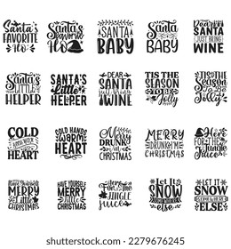 Weihnachts-T-Shirt und SVG Design Paket. Weihnachts-SVG Quotes T-Shirt Design Paket, Vektorgrafik EPS Bearbeitbare Dateien, können Sie diese Datei herunterladen