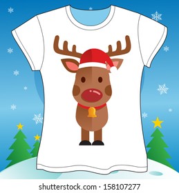 Christmas T-shirt Vector illustration 