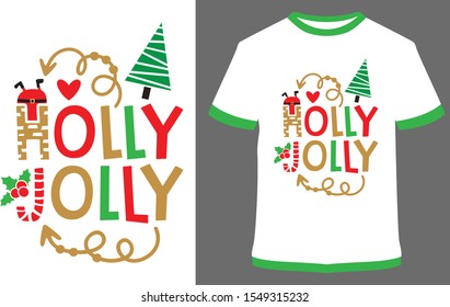 pantalones navideños, cita vectorial de Navidad. Holly Jolly Merry Christmas, Santa, y feliz año nuevo.- Diseño tipográfico vintage vectorial para afiches, etiquetas, insignia, logo, ícono o pantalones t