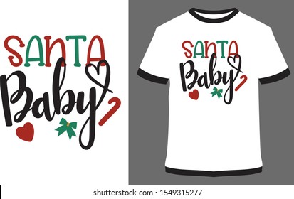 Christmas T-shirts, Christmas vector quote. Holly Jolly Merry Christmas, Santa, and happy new year.- Vintage Vector graphic typographic design for poster, label, badge, logo, icon or t-shirt