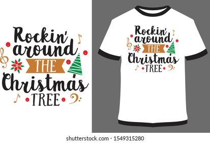 Christmas T-shirts, Christmas vector quote. Holly Jolly Merry Christmas, Santa, and happy new year.- Vintage Vector graphic typographic design for poster, label, badge, logo, icon or t-shirt