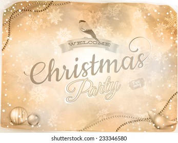 Christmas type design with snowflakes. EPS 10 vector file included