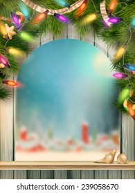 Christmas type design with snowflakes. EPS 10 vector file included