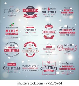 Christmas typogaphic vintage vector