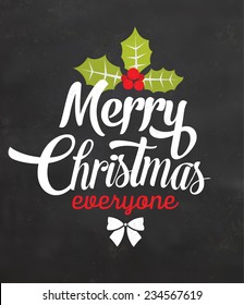 Christmas Typographic Background / Merry Christmas