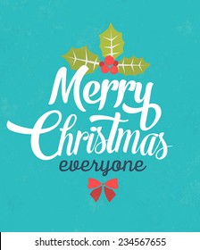 Christmas Typographic Background / Merry Christmas