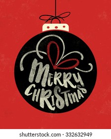 Christmas Typographic Background / Merry Christmas