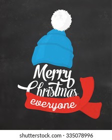Christmas Typographic Background / Merry Christmas