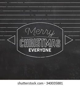Christmas Typographic Background / Merry Christmas