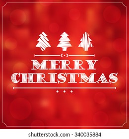 Christmas Typographic Background / Merry Christmas
