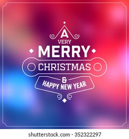 Christmas Typographic Background / Merry Christmas